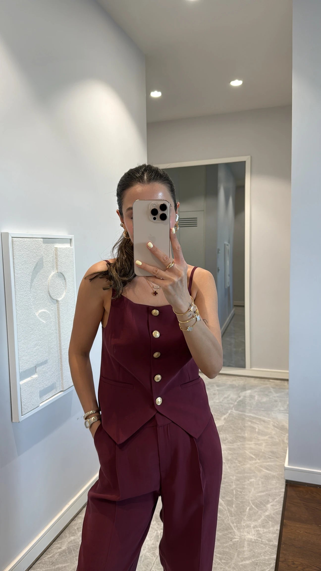 Melly burgandy set