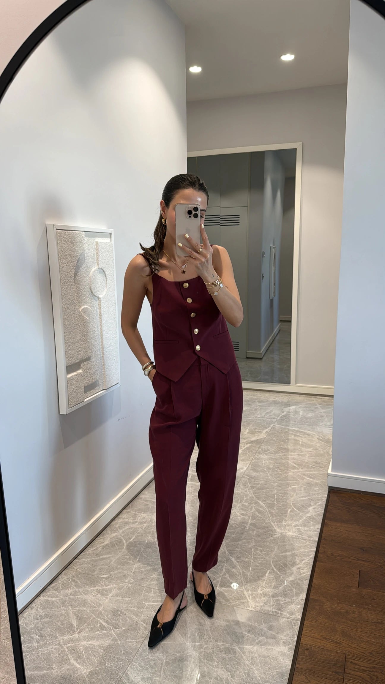 Melly burgandy set