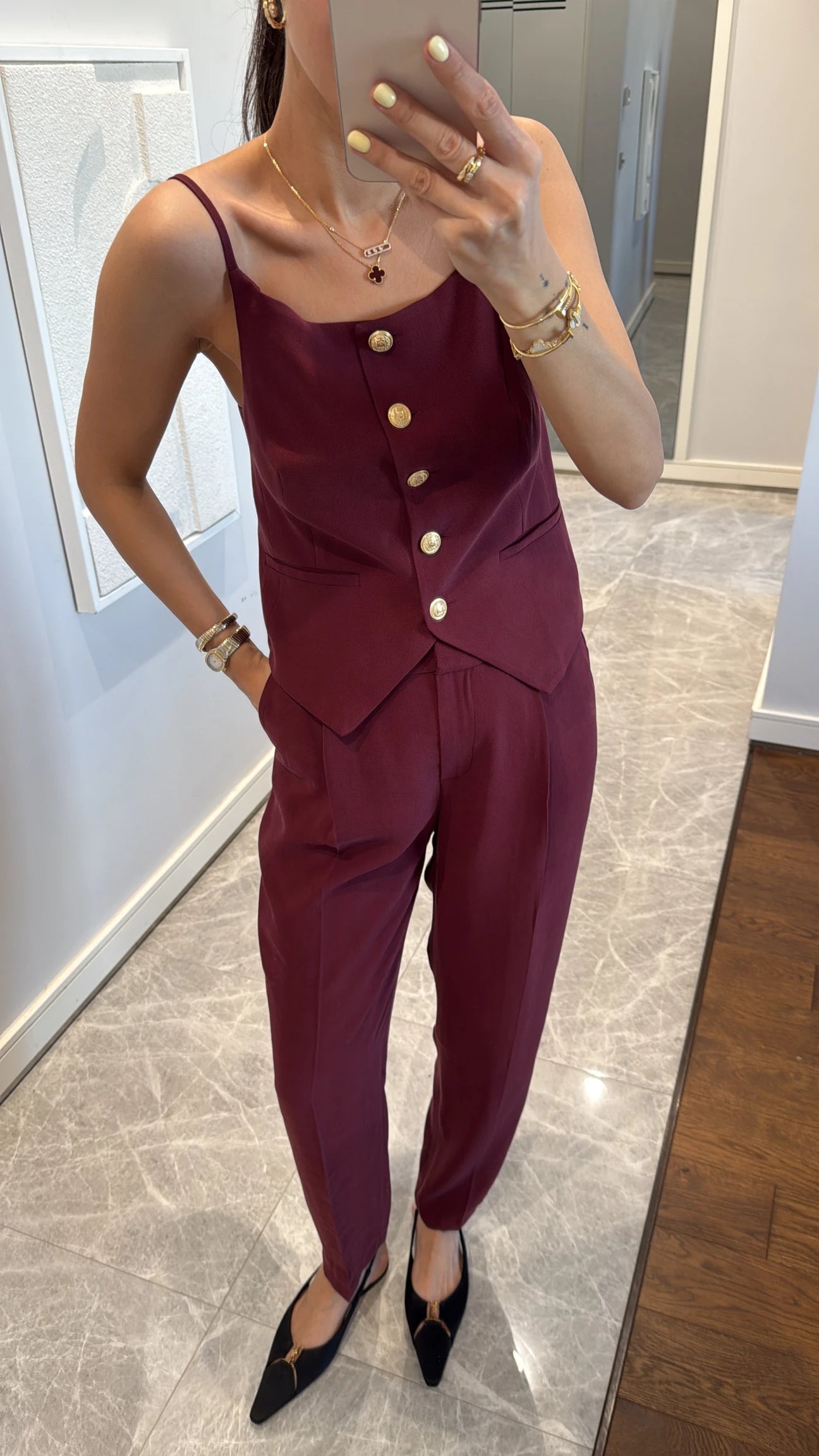 Melly burgandy set